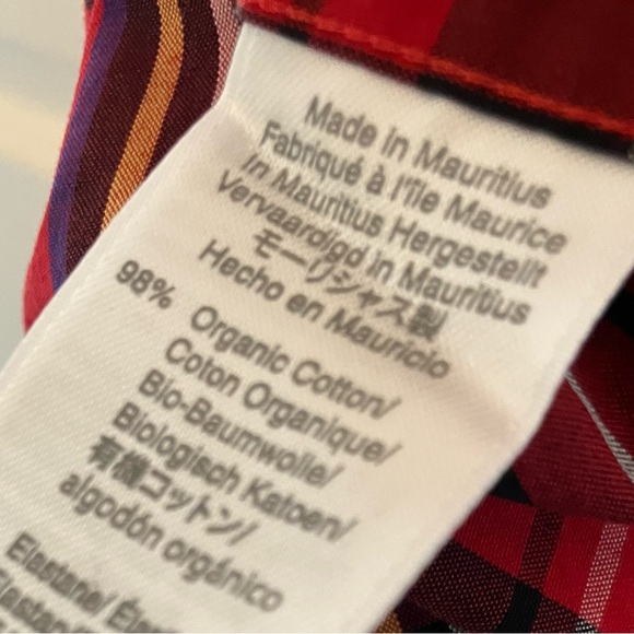 J. Crew Men’s Slim Untucked Red Holiday Plaid Shirt. Size Large. NWT. - Picture 5 of 5